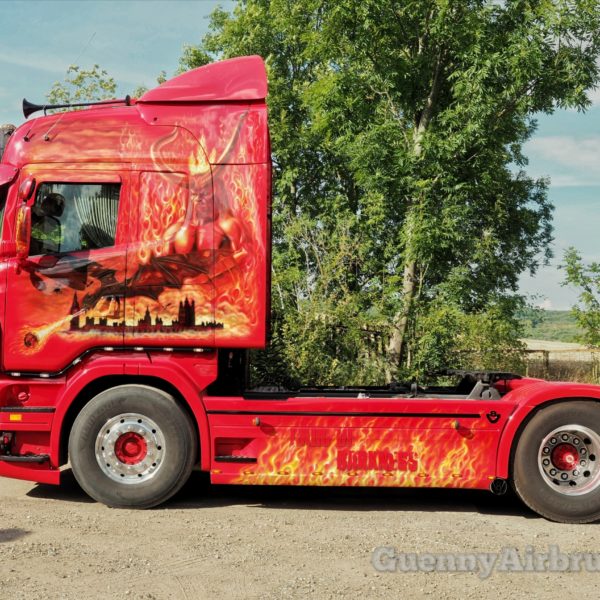 Airbrush Scania V8 Hellboy